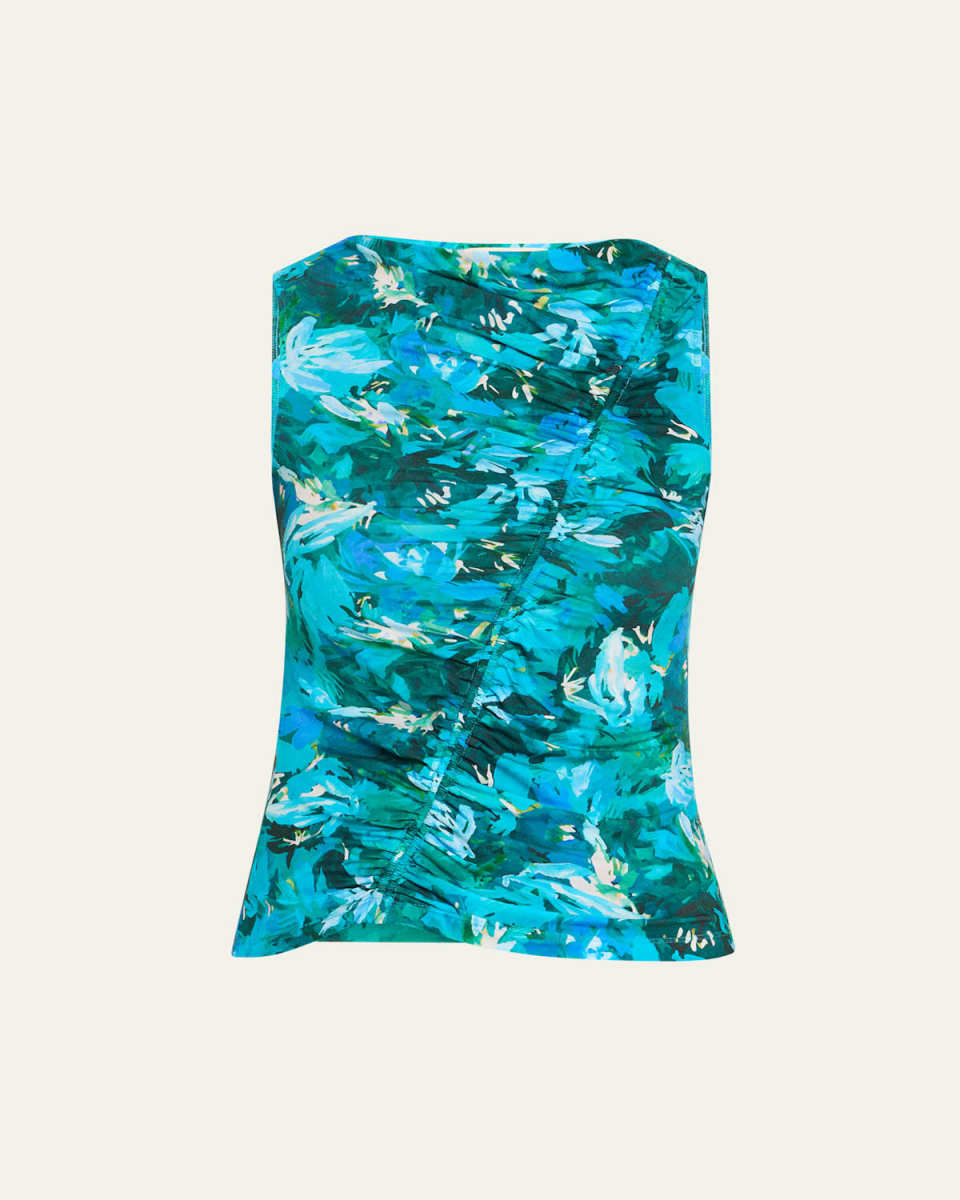 Medea Asymmetric Shirred Top